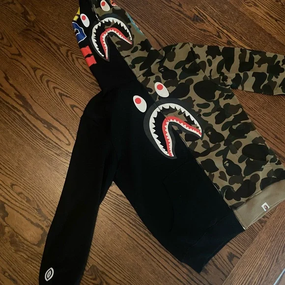 Bathing Ape “Camouflage and Black  Hoodie - Picture 2 of 5